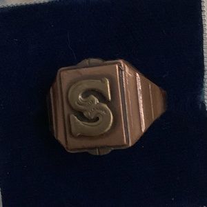 New vintage copper S monogram adjustable ring